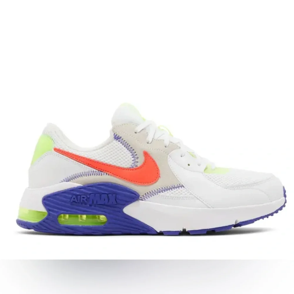 Nike kids air max excee white indigo crimson size 7 youth